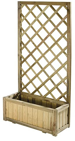 VERDELOOK Garden, Fioriera con Griglia Autoclavata 75x30x140 cm, per Arredo Giardino, Porta Vasi