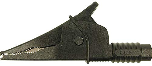 Cliff Croc Clip Sicherheits-Abgreifklemme Steckanschluss 4 mm CAT III 1000 V Schwarz
