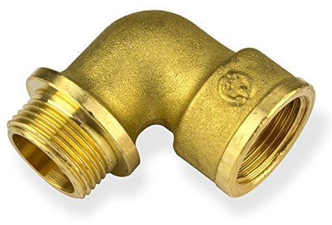 Stabilo-Sanitaer Messingfitting Winkel 1 Zoll Innengewinde/Aussengewinde 90° Grad Rohrwinkel Messing Fitting Gewindefitting Rohrfitting