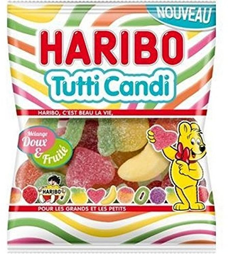 Haribo Bonbons Tutti Candi, goût fruité - Le sachet de 250g
