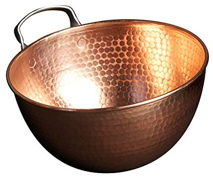 Sertodo Solid Copper Mixing Bowl | 1.5 qt, 8-inch Diameter | 100% Pure Hammered Copper Bowl for Kitchen, Baking & Cooking | Large Mixing Bowls for Whisking, Beating & Serving