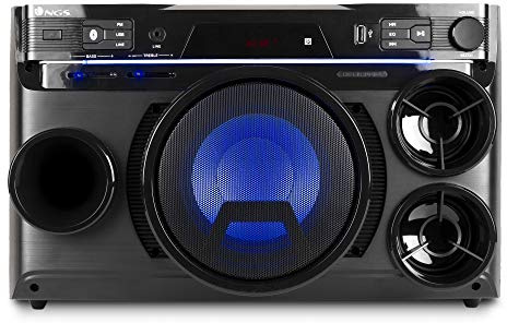 NGS Sky Rider 2.1-ljudsystem på 80 W, högtalare kompatibla med Bluetooth-teknik (USB/AUX IN/FM-radio), blå