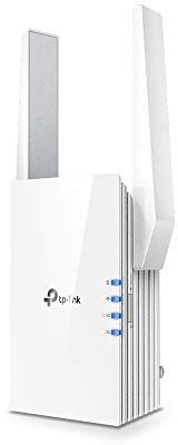 TP-Link RE505X WiFi 6 WLAN Amplifier Repeater AX1500 (Dual Band 1200 MBit/s 5GHz + 300 Mbps 2.4 GHz, Gigabit Port, Maximum Coverage, Compatible with All WLAN Routers, High Speed Mode) White
