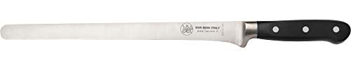 DUE BUOI Coltello FORGIATO PROSCIUTTO da Chef - Manico TECNOPOLIMERO Nero