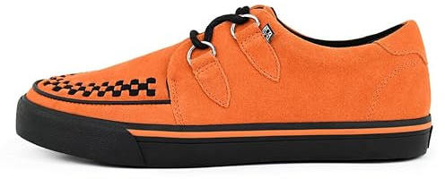 T.U.K. Creeper Sneaker - Män och Kvinnor Sneakers - Läder Creeper Sneaker, Orange mocka, 5 UK Men/ 6 UK Women