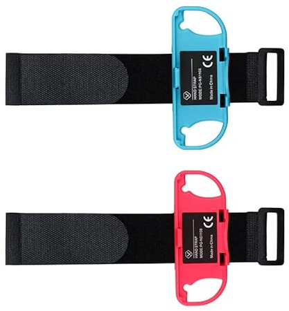 N+B 2PCS/Set Handschlaufe kompatibel für Switch Joy-Con Controller, Armband für Just Dance Spiel, verstellbares Armband, elastisches Handband für Kinder & Erwachsene
