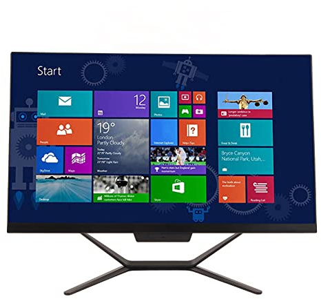 Garsent 23.8 Inch All in One Desktop, for Celeron J4125 All in One PC, 1920x1080 Anti Glare Touch Screen, 4 Cores 8G DDR4 64G 128G 256G 512G SSD, for 10 (UK)(8+256G)