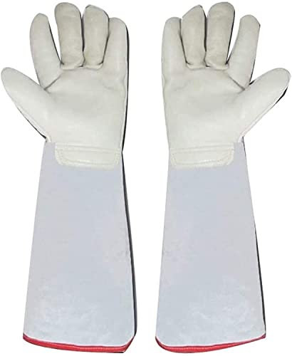 CELIKA Sicherheits-Arbeitshandschuhe, Schweißhandschuhe, hitzebeständige und feuerfeste Handschuhe, Hochtemperatur-Herd, lang gefütterte Schweißerstulpen, wasserdichtes Frostschutzmittel, 46 cm