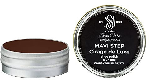MAVI STEP Cirage de Luxe Schuhcreme aus Leder – Luxus, 337 Dunkelbraun, 25 ml / 0.85 oz