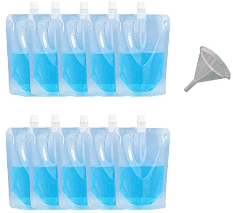 HOUSON 50 Stück Festival trinkbeutel, Faltbare Wasserflaschen Set Trinkbeutel Set Wiederverwendbar Getränke Beutel für Camping Party Festivals Getränke 250ML