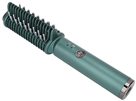 Sladdlös Plattång, USB-uppladdningsbar Curlingborste för Hår, Jämnt Snabbt Uppvärmande Hårborste för Slätt, Antifrizz Hår, Varm Kam för Hem, Resor och Salong, Hårstylingverktyg