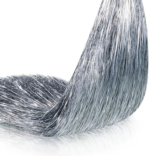 Yuxung 60.000 Stränge Lametta-Eiszapfen für Weihnachtsbaumschmuck, Eiszapfen, Lametta-Girlande, 45,7 cm, Winter-Folie, Fransen-Lametta-Stränge für Weihnachtsbaum, Party, Urlaub, Geburtstag, Zuhause,