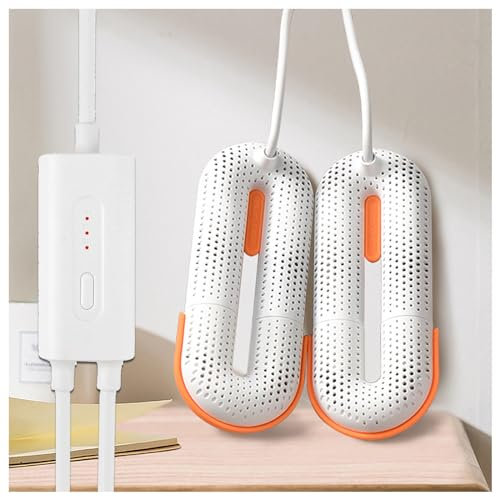 MeLtor Seche Chaussures Portable, Seche Chaussures Soufflant Air Chaud 360° avec Longueur Réglable 3 Modes Timer, Séchoir à Chaussures pour Chaussures, Chaussettes en Hiver/Pluie