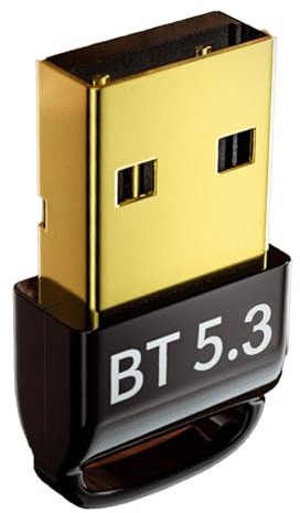 Tyenaza Adattatore Bluetooth USB per PC, Driver Adattatore Bluetooth 5.3 Trasmettitore Tastiera Mouse Gratuito Ricevitore Dongle USB per Computer PC