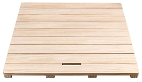 LeGDOr Duschbrett aus Holz, Bambusmatte, rutschfeste, wasserdichte große Badezimmer-Bodenmatte, Bade- und Duschmatte aus Holzbambus, für den Innen- und Außenbereich, anpassbar, 75 x 95 cm