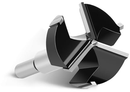 Broca Forstner de 50 mm para madera, broca para madera con vástago redondo, broca Forstner para maderas, tableros de partículas, tableros de fibra