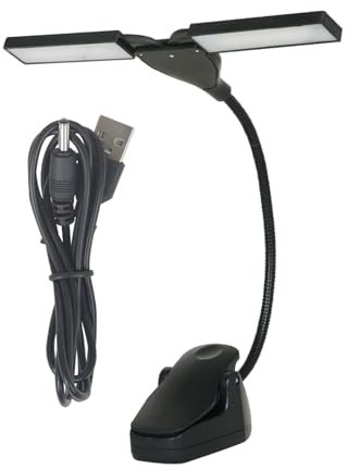 Colcolo Notenpultleuchte, Klavier-Schreibtischlampe, wiederaufladbar über USB, Klavierlampe, Leselicht im Bett für DJ, Zuhause, Lesen, Voilin