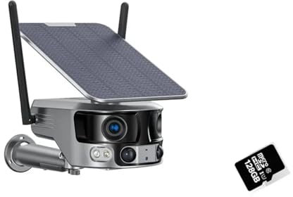 Caméras de sécurité sans fil pour l'extérieur 8MP 4G caméra solaire extérieure HD double lentille 4X panneau solaire détection humaine PTZ caméra de sécurité couleur vision nocturne caméras IP(4K 4G 1