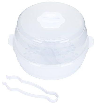 KOMBIUDA Flaschensterilisator Für Mikrowelle Aus Abs-material Mit Aufbewahrungsbox Für Stillzubehör Babyprodukte Kompakt Und Robust