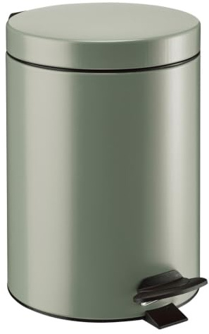 ROSSIGNOL Poubelle de salle de bains, Certifiée Origine France Garantie, Poubelle 5L, Poubelle à pédale, Seau intérieur amovible, Large pédale CYJEU