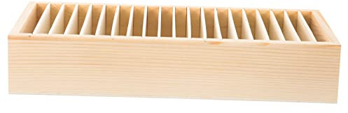 DIYEAH Holzband Organizer Aufbewahrungsbox Für Bastelbänder Schreibtisch Kompakte Holzbox Zur Sicheren Bandaufbewahrung Für Zuhause Büro Und Bastelbedarf