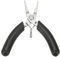 sourcing map Flat Nose Pliers 4 Mini Pliers with Jaw & Non-Slip PVC Handle Thin Precision Jewelry Serrated Jaw Micro for Jewelry Model Electronic 3D Print, Black