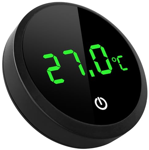 Fish Tank Thermometer Digital Aquarium Thermometer Mini Wireless Touch LED Display ±1°C Tropical Thermograph Reptile Tank Accessories for Monitoring Fish Turtle Reptile Glass Water Tank Temperature