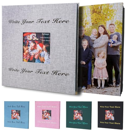 Personalisiertes Fotoalbum, individuelle Bilderbücher, personalisierbar, lasergravierter Text für Hochzeit, Abschlussfeier, Geburtstag
