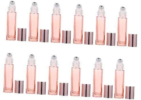 DECORNIJIA 12 Pièces Flacons Verre pour Huiles Essentielles Set de Flacons de Rangement Cosmétiques de Voyage