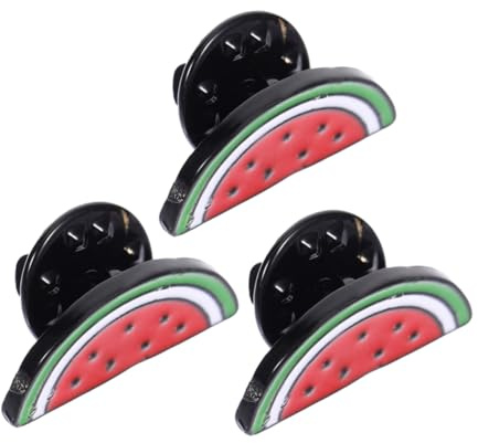 HORIALENCE 3piezas Broche De Sandía Esmaltado De 2.1 Pulgadas Pin De Solapa De Fruta Ligero Para Mujeres Accesorios De Moda Para Fiestas Y Reuniones