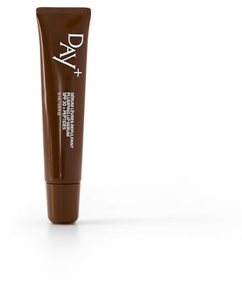 Day+ | Sérum Lèvres Repulpant SPF30 + Peptides | Hydrate, Répare & Protège | Protection Solaire Lèvres | Soin Réparateur Non Collant | Lèvres Pulpeuses et Lisses | Teinte 02 | Made in France | 15 ml