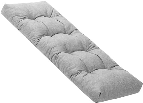 ELYSYSRL Bankauflage 150x50 120x40 120x50 100x40 150x40 Bankkissen 8cm Dicke Innen Outdoor Sitzauflage, Sitzkissen für Bänke und Gartenbänke Polsterauflage Auflage(Hellgrau,100x50cm x8cm Thick)