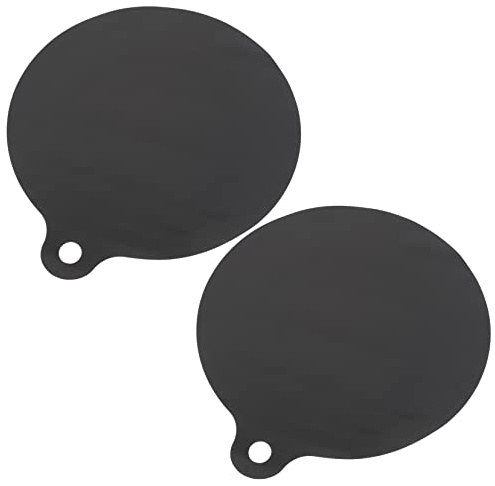 DINHEAROM Heat-resistant Silicone Induction Cooktop Mat Fiberglass Protection, Non-slip Round 160x190mm Pads for Kitchen Countertop, 2pcs Set