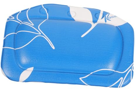 Vaguelly Relaxing Bathtub Headrest Pillow with Suction Cups Ergonomic Neck and Back Support Bath Pillow for Spa and Home Compact Soft Foam Cushion in Leaf Blue for Tub and Sauna Use