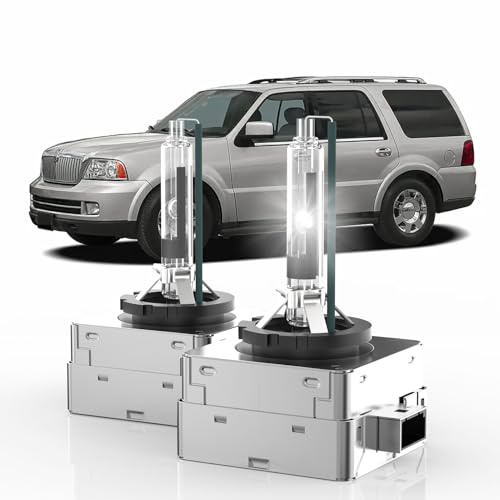 OUHAIMOTOR Fit for 2003-2006 Lincoln Navigator Town Car D1R HID Xenon Headlight Bulbs, 350% Brightness, Low Beam Light Bulb, 6000K Cool Bright White, Plug-N-Play, of 2