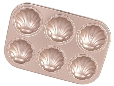 Wynrzyj Moule en acier au carbone 6/12 cavités Moule à madeleine Moule à madeleine Revêtement antiadhésif Plateau à dessert Cuisine Maison Accessoires de cuisson indispensables pour la cuisine