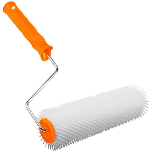Persiiious 23 CM Rouleau Débulleur,Rouleau de Sol En Latex,Rouleau Anti Mousse,Rouleau De Sol Autonivelant,Pour éliminer les Bulles et Garantir des Finitions lisses - Pour Ciment et Peinture de Sol