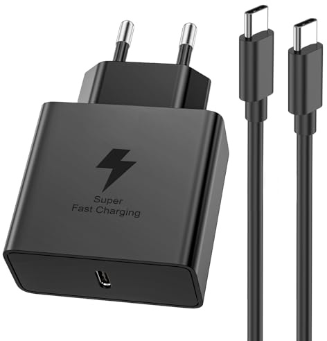 45W Chargeur USB C Rapide Prise USBC Secteur USB C Chargeur avec Cable Type C Cordon 2M,Type C Adaptateur Bloc Prise Secteur USBC Charge Rapide pour Samsung Galaxy S26 S25Ultra S24 S23 S22 S21 S20 A53