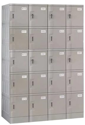 KIBONCY Abschließbarer Aufbewahrungsschrank, wasserdichter, rostfreier Schrank mit Hängestange, ideal for Fitnessstudio, Schule und Umkleideraum(S)