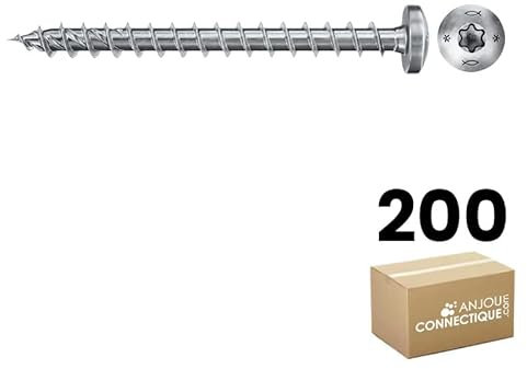 Fischer 652756 Spanplattenschraube Power-Fast 4,0 x 20 Halbrundkopf blauverzinkt Vollgewinde Innenstern TX, 200 Stück