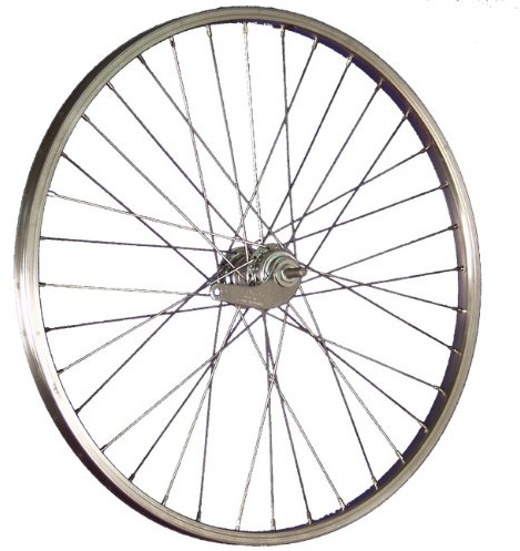 24 Pouces Roue arrière vélo Aluminium rétropédalage 507-19 Argent
