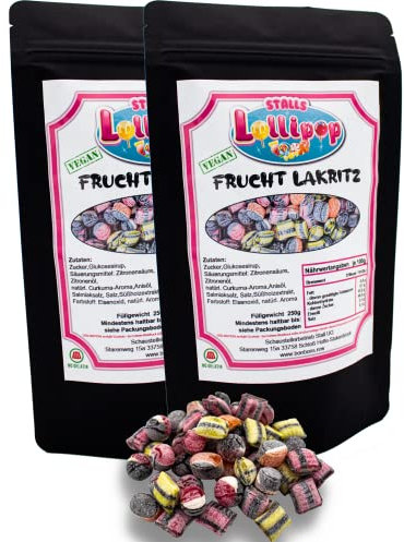 500g Bonbon Fruchtiges Lakritz in 4 aussergewöhnlichen Geschmacksrichtungen