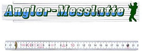 ZOLLSTOCK Maßstab Metermaß ANGLER-MESSLATTE Geschenk Angeln Spruch