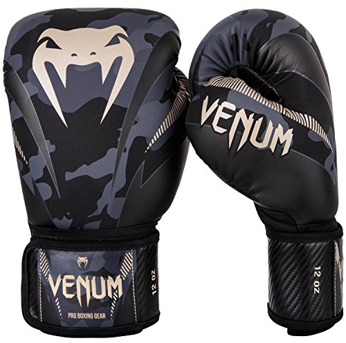 Venum, Impact Boxhandschuhe, Unisex Erwachsene, 12 Oz, Dark Camo/Sand