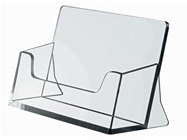 ogoPLUS 10 Stück Visitenkartenständer Querformat / Visitenkartenhalter, Visitenkarten Ständer, Visitenkarten Aufsteller, Büro-Organizer, Visitenkartenbox, Werbung