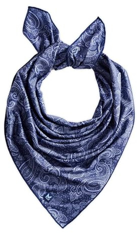 MISSION Cooling Bandana, Navy Paisley - Lightweight & Breathable - Cools Up to 2 Hours - UPF 50 Sun Protection - Machine Washable