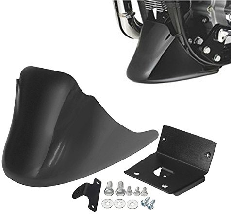 Viviance Kinnverkleidung Frontspoiler Schwarz kompatibel mit Harley Davidson XL Sportster 883 1200