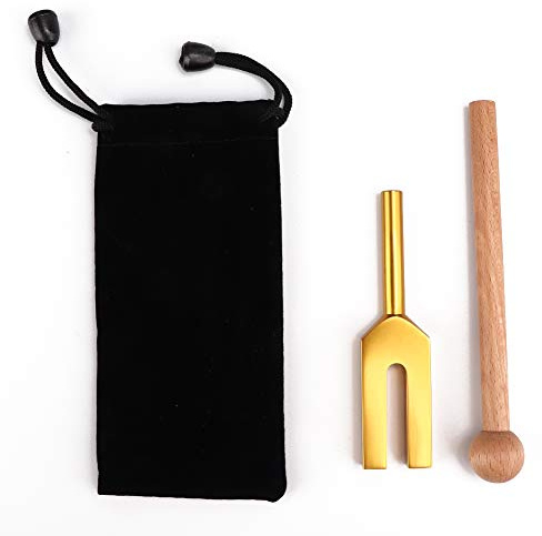 4096Hz Tuning Fork for Healing, Aluminum Tuning Energy Fork with Wooden Hammer for DNA Repair Healing, Sound therapy, Healing, Musical Instrument, Balancing, Healers, Vibration