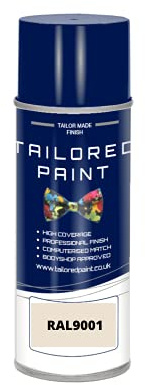 RAL 9001 Cream White Gloss Enamel Aerosol Paint Can Paint For Wood, Metal, Plastic, PVC, UPVC, Fascia Boards - Indoor & Outdoor