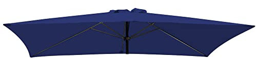 Green Bay Replacement Fabric Garden Parasol Canopy Cover for 3X2m 6 Arm Parasol - Blue